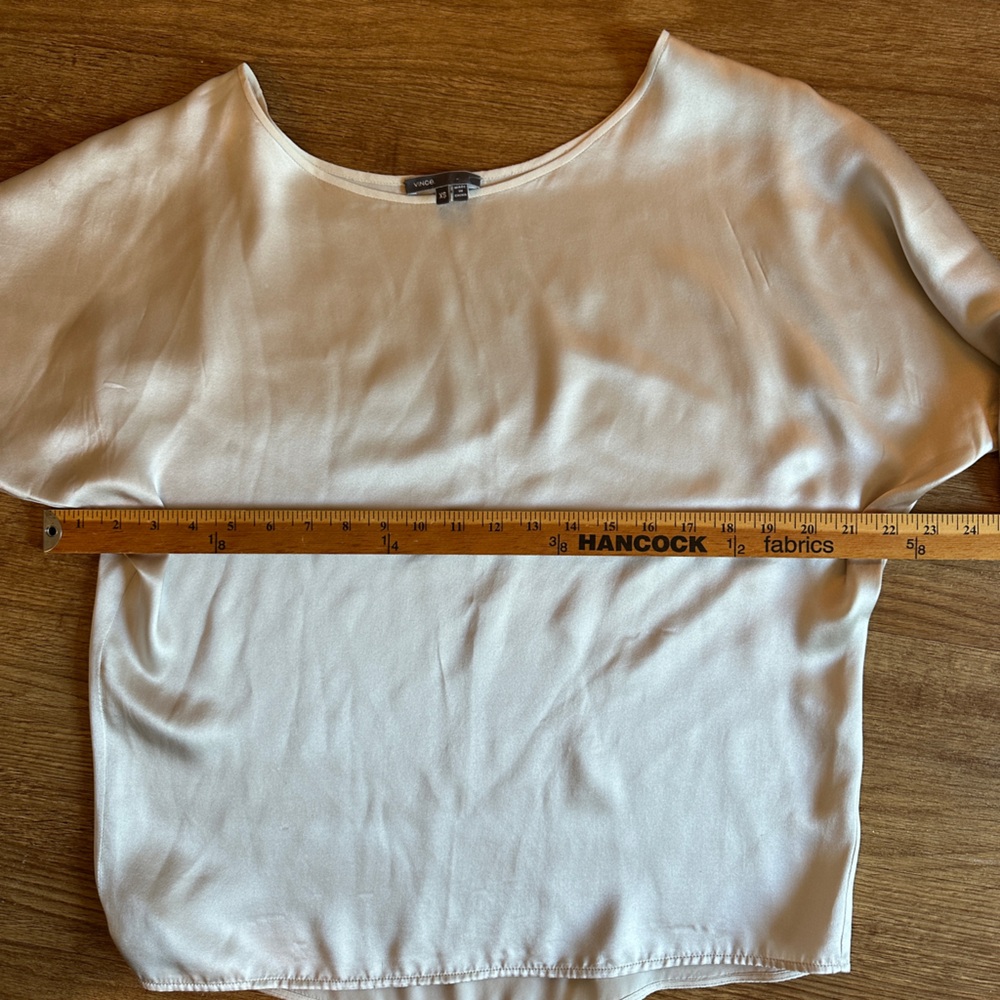 Vince Silk Batwing Sleeve Cream Blouse - Picture 6 of 7